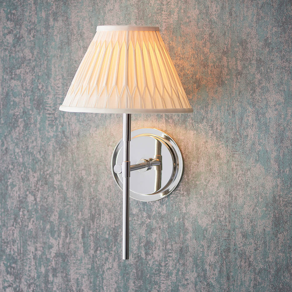 Salonowa lampa ścienna Rennes & Chatsworth 103357 z abażurem nikiel