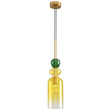 Wisząca lampa nad stół PASTELLO ST-DN399A szklana żółta zielona