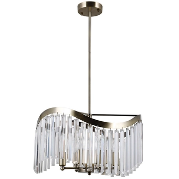 Glamour LAMPA wisząca SABRIGA PND-44544-6 Italux kryształowa OPRAWA okrągły ZWIS crystals brąz antyczny