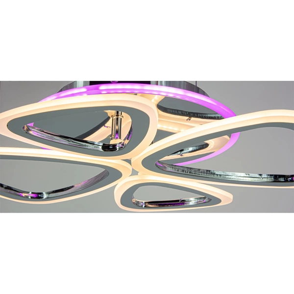 Lampa sufitowa ledowa Oslo DRS2013 8C LED 77W do salonu chromowana