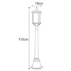 Stojąca lampa ogrodowa Miami K-8222 IP44 latarnia metalowa szklana czarna