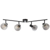 Szklana lampa sufitowa Reflect 82732/06 loftowa przydymiona czarna