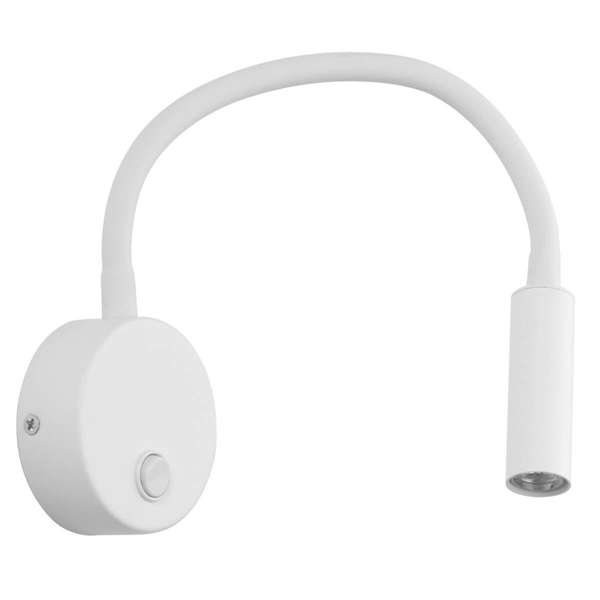 Lampa ścienna Lagos 5921 do sypialni z regulacją tuba biała