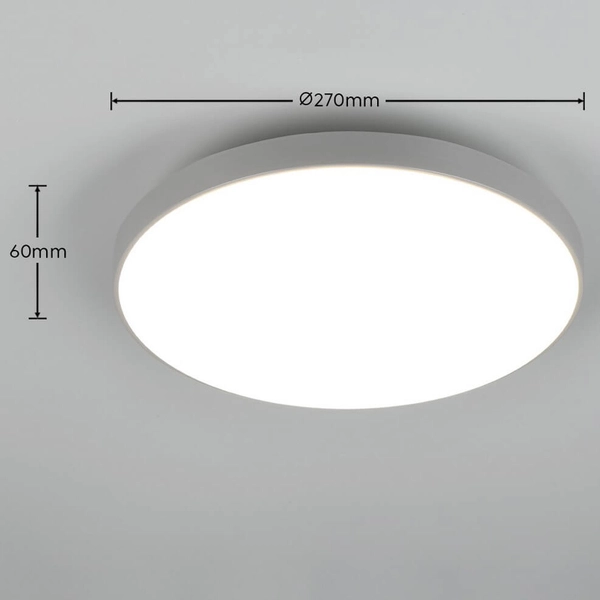 Plafon ledowy Spica R67851187 RL Light LED 18W 4000K IP44 szary biały