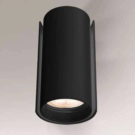 Kinkiet LAMPA ścienna OZU 4403 Shilo przyścienna OPRAWA tuba metalowa czarna