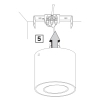 Downlight do sypialni XENO 325389 podłużna tuba biała złota