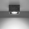 Kwadratowa lampa sufitowa SL.0883 betonowa do sypialni