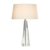 Stołowa lampa Cyprus CYP4208 Dar Lighting do salonu tkanina szkło kryształ biały