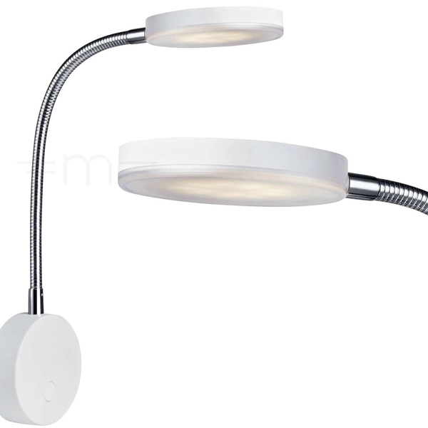Kinkiet LAMPA ścienna FLEX 106468 Markslojd regulowana OPRAWA metalowa LED 5W 3000K na peszlu biała