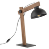 Lampka nocna rustykalna Oslo 5345 TK Lighting do sypialni drewniana czarna
