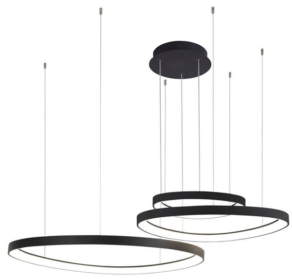 Lampa wisząca Amanda AZ5027 LED 150W 3000K ringi czarna