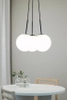 Wisząca lampa salonowa Dione 108418 balls zwis czarny biały
