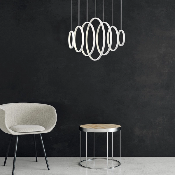 LAMPA wisząca VERTIGO ML335 Milagro dekoracyjna OPRAWA zwis LED 86W 4000K LISTWA sufitowa biała