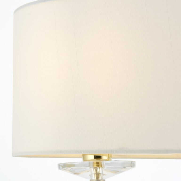 Lampa stołowa klasyczna Nixon 70564 Endon abażur ecru mosiądz