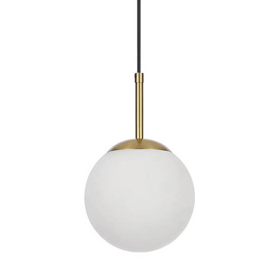 Salonowa lampa wisząca Dorado LP-002/1P kula złoty biały