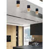 Skandynawska lampa downlight 2282862 okrągła tuba spot czarny drewniana