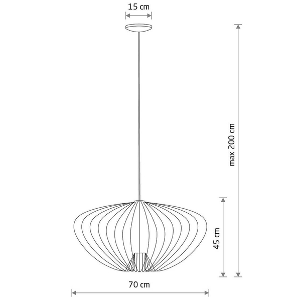 Wisząca lampa druciana PUMPKIN 11494 salonowa terakota