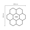 Lampa sufitowa do warsztatu HEX-440-Y13-V11-PS1 LED 216W 4000K IP54 biała