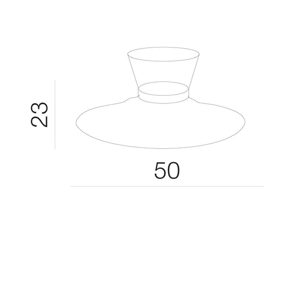 Szklany plafon Pires LED 60W biała lampa do przedpokoju