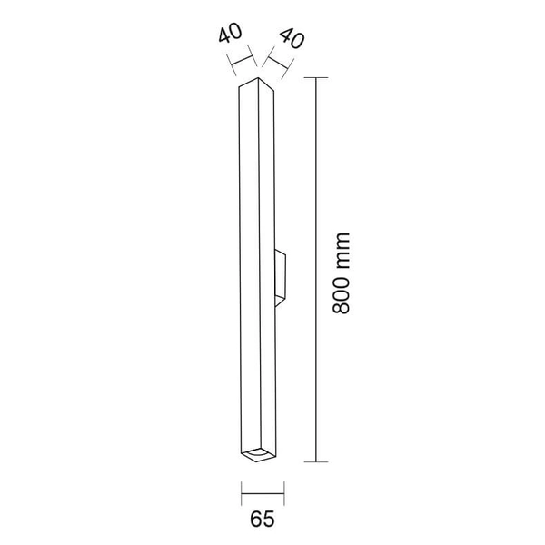 Kinkiet LAMPA ścienna DOHA 8078 Shilo metalowa OPRAWA prostokątna czarna