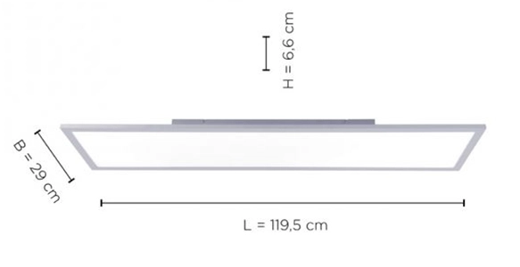Nasufitowa lampa  Flat 14753-21 LED 16W płaska biała
