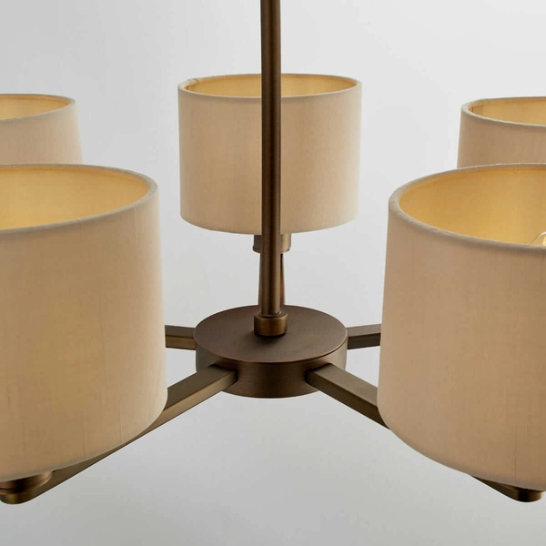 Wielopunktowa lampa wisząca Daley 73017 Endon antyczny brąz biała