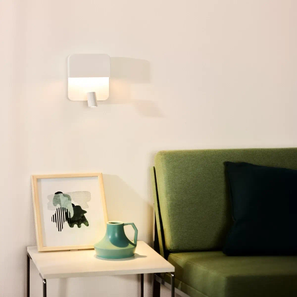Ścienna lampa z regulacją BOXER 79200/08/31 Lucide LED 5W+3W 3000K biały
