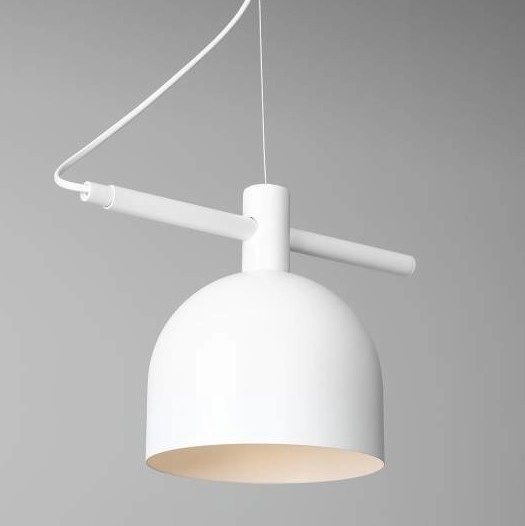 Metalowa lampa wisząca BERYL 976G Aldex biały zwis do salonu