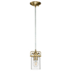 Metalowa lampa wisząca Brinley KL-BRINLEY-MP-BB Kichler przezroczysta mosiądz