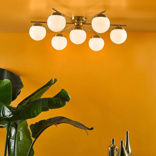 Lampa sufitowa do przedpokoju Bombazine BOM5035 kule mosiądz
