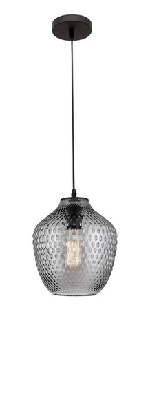 Klasyczna lampa wisząca Calama do kuchni przydymiona czarna