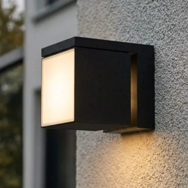 Kinkiet zewnętrzny CUBIC czarny AZ6687 1xLED 18W 3000K na elewację