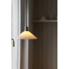 Trójkątna lampa wisząca VELA biała mosiądz 108867 1xE27 metalowa retro