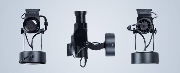 Obrotowy rzutnik logo LOG30NO reklamowy LED 30W czarny