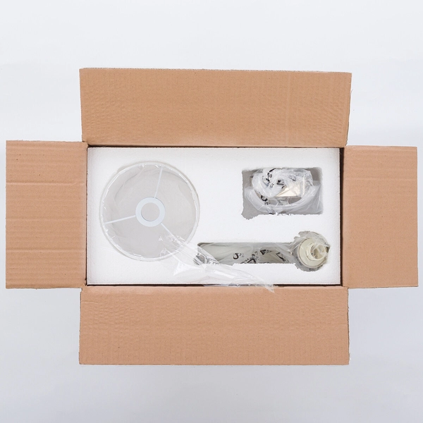 Abażurowa lampa ścienna Newport 8157 elegancki kinkiet biały