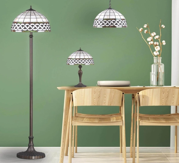 Podłogowa lampa vintage Tifany K-F182208 multikolor