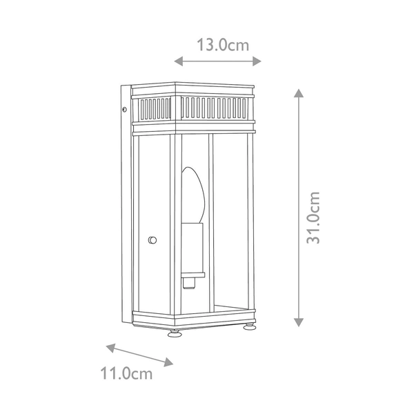 Latarenka elewacyjna Holborn HL7-S-PC Elstead na balkon chrom