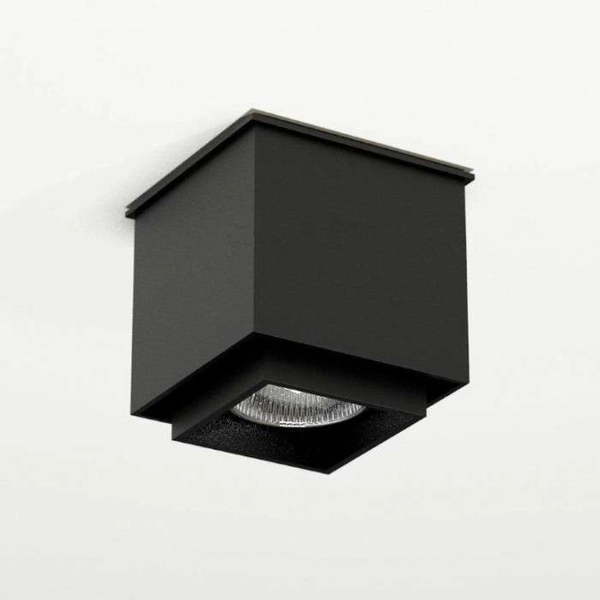 Downlight LAMPA plafon KAZO 1107 Shilo natynkowa OPRAWA reflektorowa do łazienki kostka cube czarna