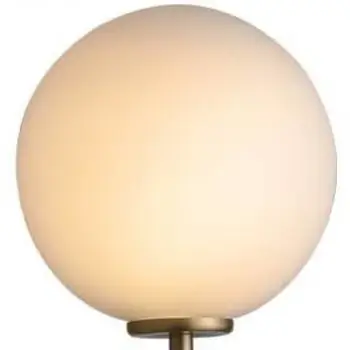 Ścienna LAMPA modernistyczna CGMLKULSTICKIN COPEL szklana kula do sypialni kinkiet mosiądz biały