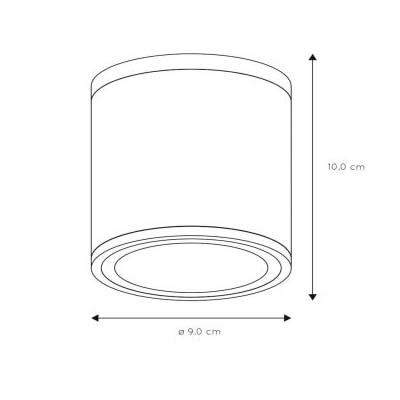 Ogrodowa lampa sufitowa Aven 22962/01/30 czarna tuba IP65 outdoor