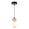 Szklana lampa wisząca Balos PND-94921-1A-BK LED 5W 3000K przydymiona biała