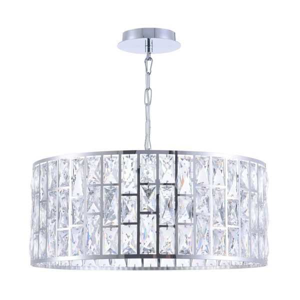 Wisząca LAMPA glamour GELID MOD184-PL-04-CH Maytoni kryształowa OPRAWA okrągły ZWIS crystals przezroczyste chrom