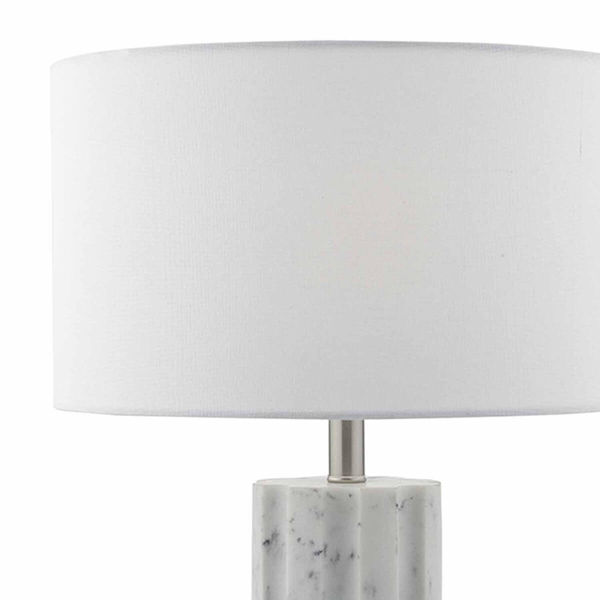 Stołowa lampka z abażurem EREBUS ERE422 szary biały
