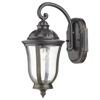 Zewnętrzny kinkiet na ścianę Johnson JOH1635 szklany IP44 czarny