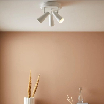 Metalowy plafon nowoczesny Crest 108203 z regulacją do salonu biały