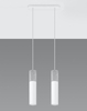 Skandynawska LAMPA wisząca SL.0648 loftowa OPRAWA metalowy ZWIS tuby beton białe