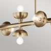 Lampa wisząca metalowa Palta KL-PALTA-LP10-CPZ podłużna do salonu mosiądz