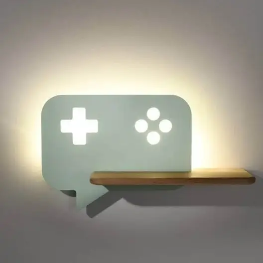 Drewniana lampa ścienna CONSOLE 21-75680 LED 5W 4000K półka miętowa