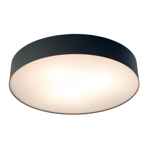 Okrągła lampa sufitowa Arena z czujnikiem ruchu czarna