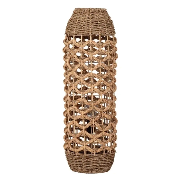 Naturalna lampa stojąca SIVORLA LE45380 do salonu drewniana